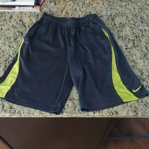 Nike Grey Shorts with Neon Green Accents